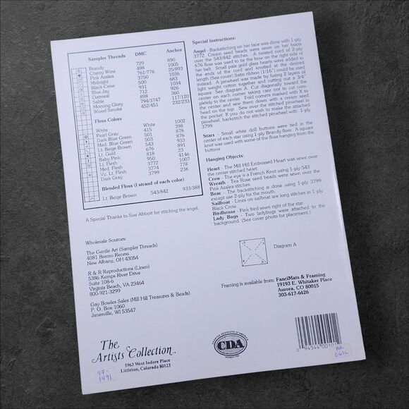 Vintage Angel of Promise Cross Stitch Pattern HeartStrings Pat Thode - Picture 2 of 2